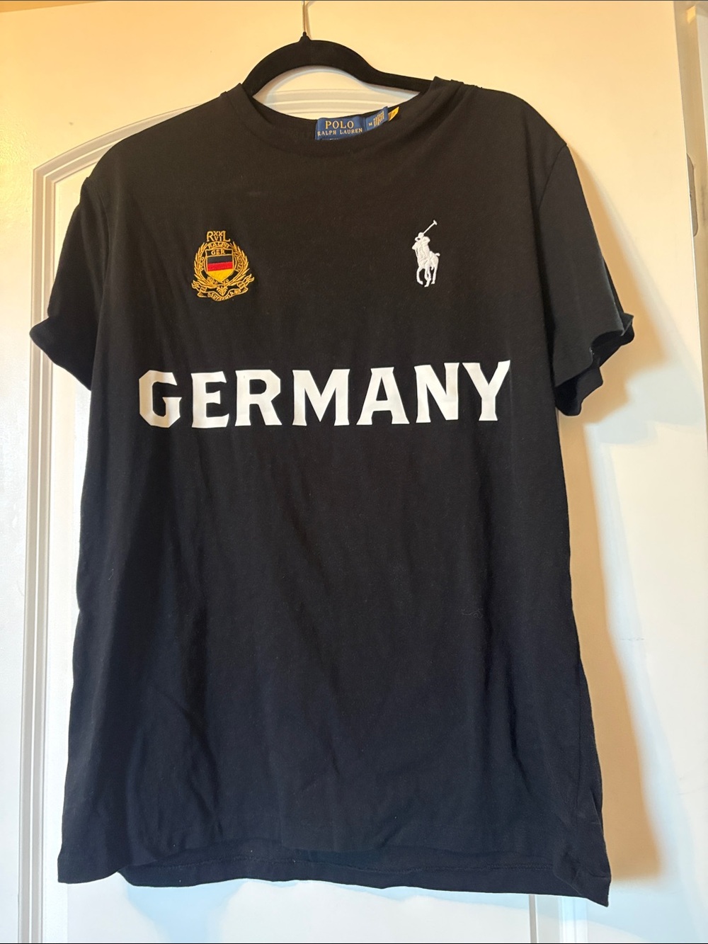 Polo by Ralph Lauren Black Germany Crest Logo Tee